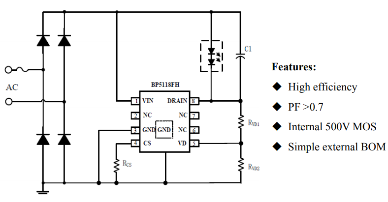 BP5118FH典型电路图 BP5118FH典型电路图