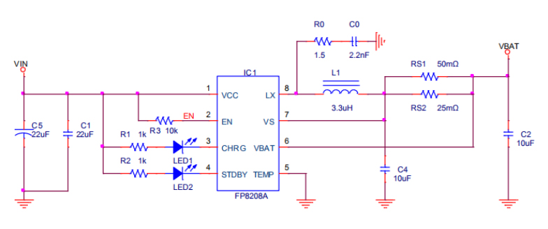 FP8208A应用电路图 FP8208A应用电路图