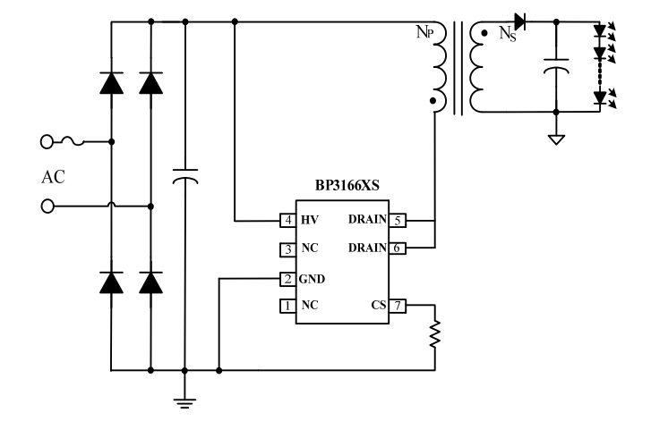 BP3166AS典型应用电路 BP3166AS典型应用电路