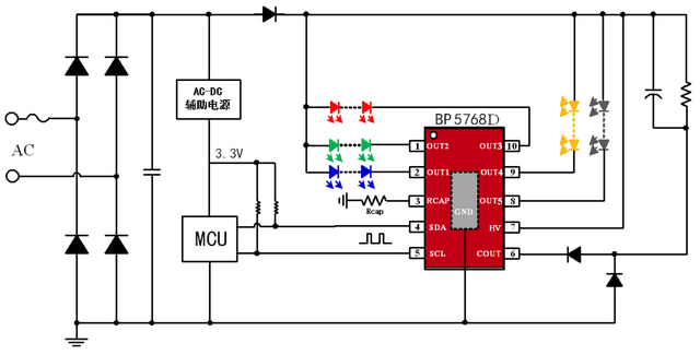 BP5768D原理电路图 BP5768D原理电路图