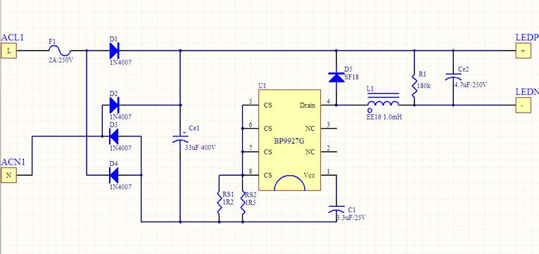 BP9927G 72V450m应用电路 BP9927G 72V450m应用电路