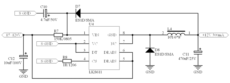 LKS611芯片典型应用电路 LKS611芯片典型应用电路